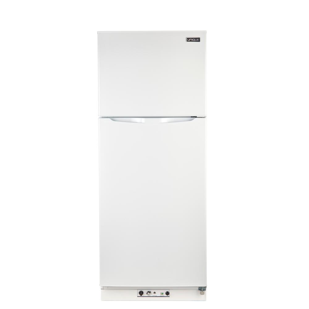 Unique 13.4 cu. ft. Propane Top Freezer Refrigerator in White