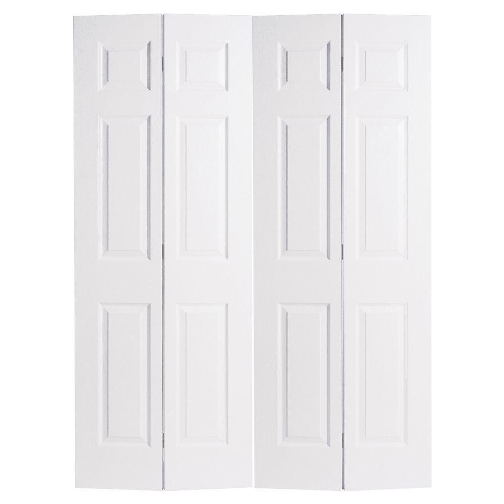 Masonite 72 in. x 80 in. 6Panel Primed White HollowCore Textured