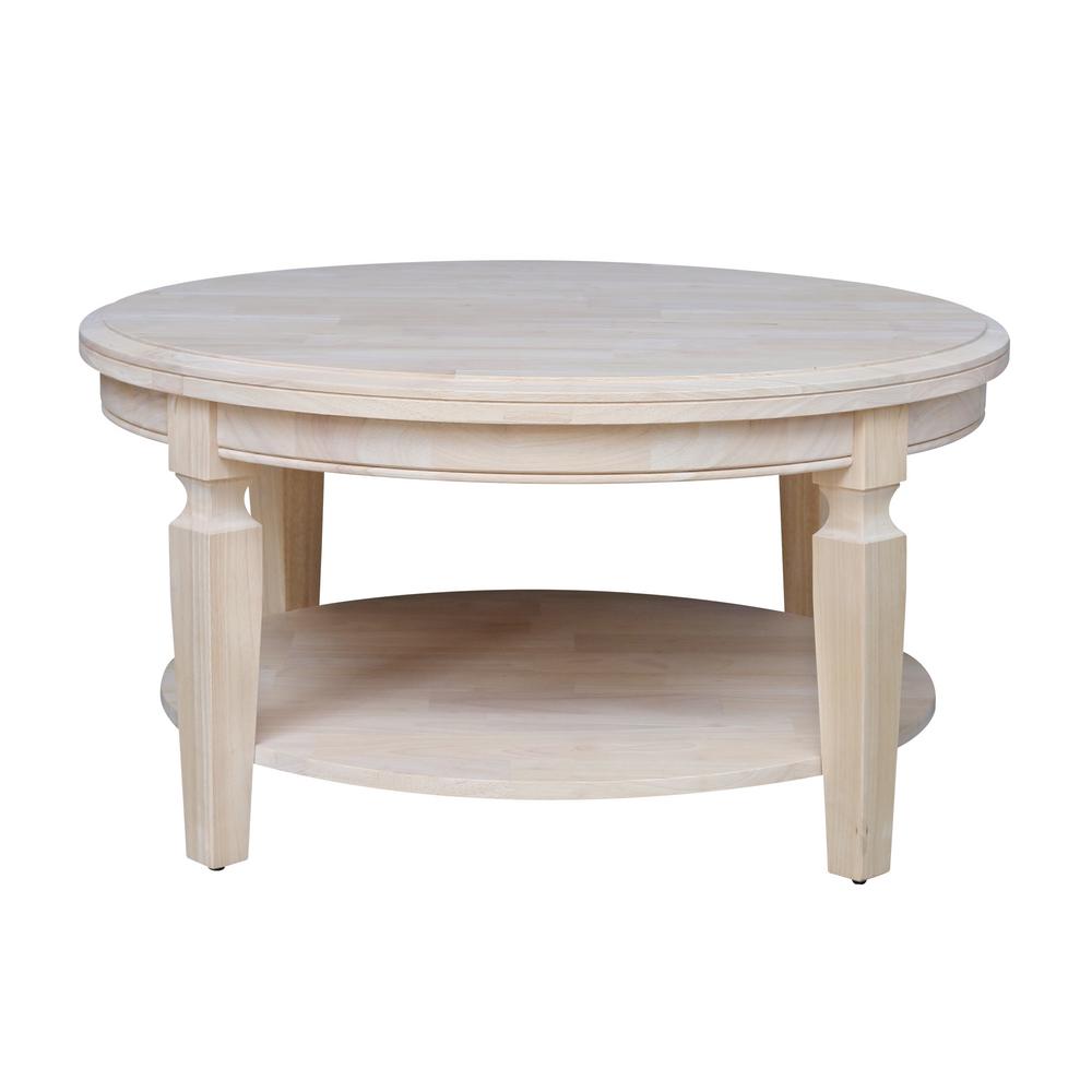 Round - Unfinished Wood - Unfinished Wood - Coffee Tables ...