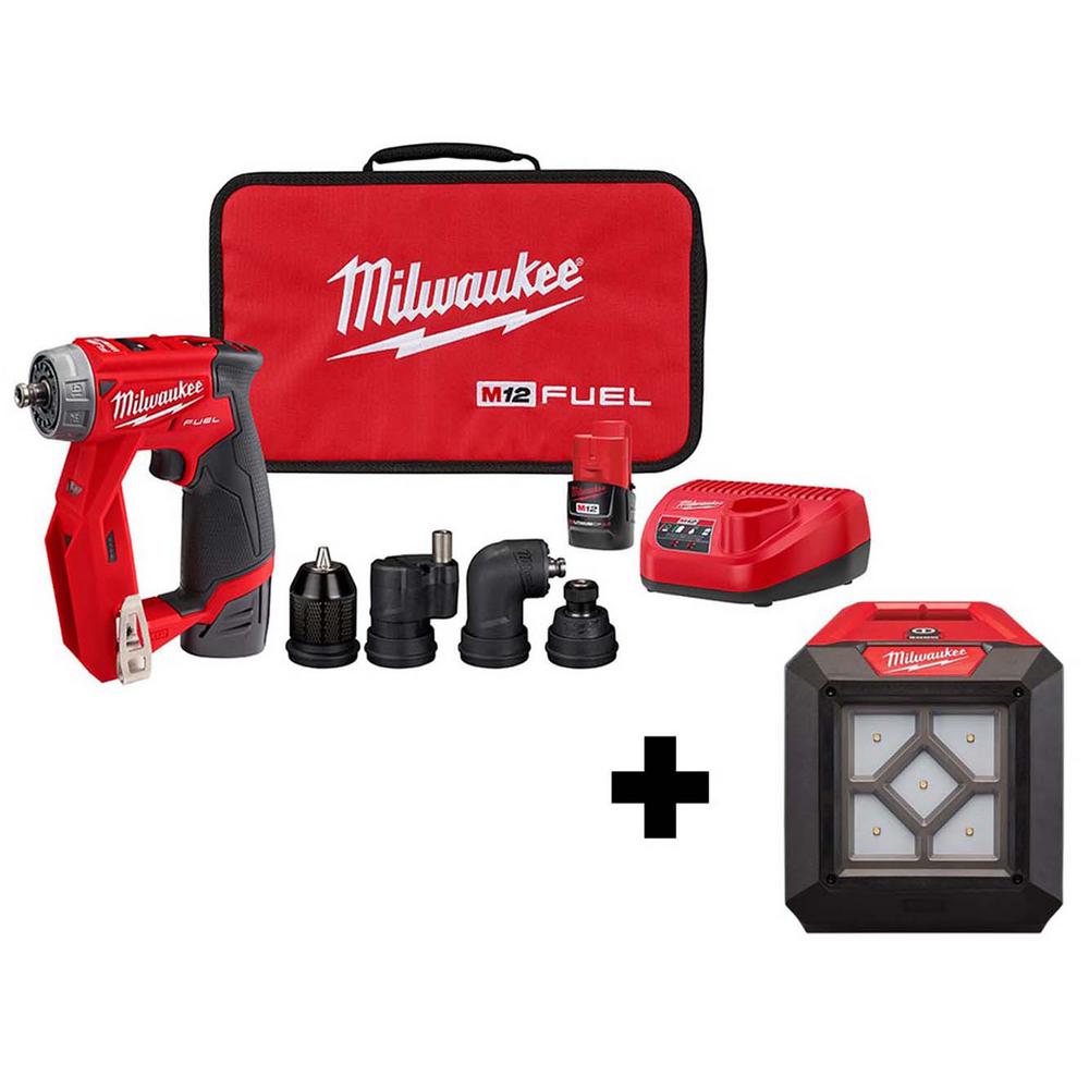 Milwaukee M12 FUEL 12Volt LithiumIon Brushless Cordless 4in1 Installation 3/8 in. Drill