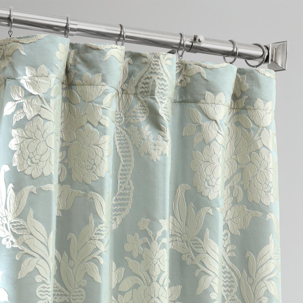 Exclusive Fabrics Furnishings Magdelena Steel Blue And Silver