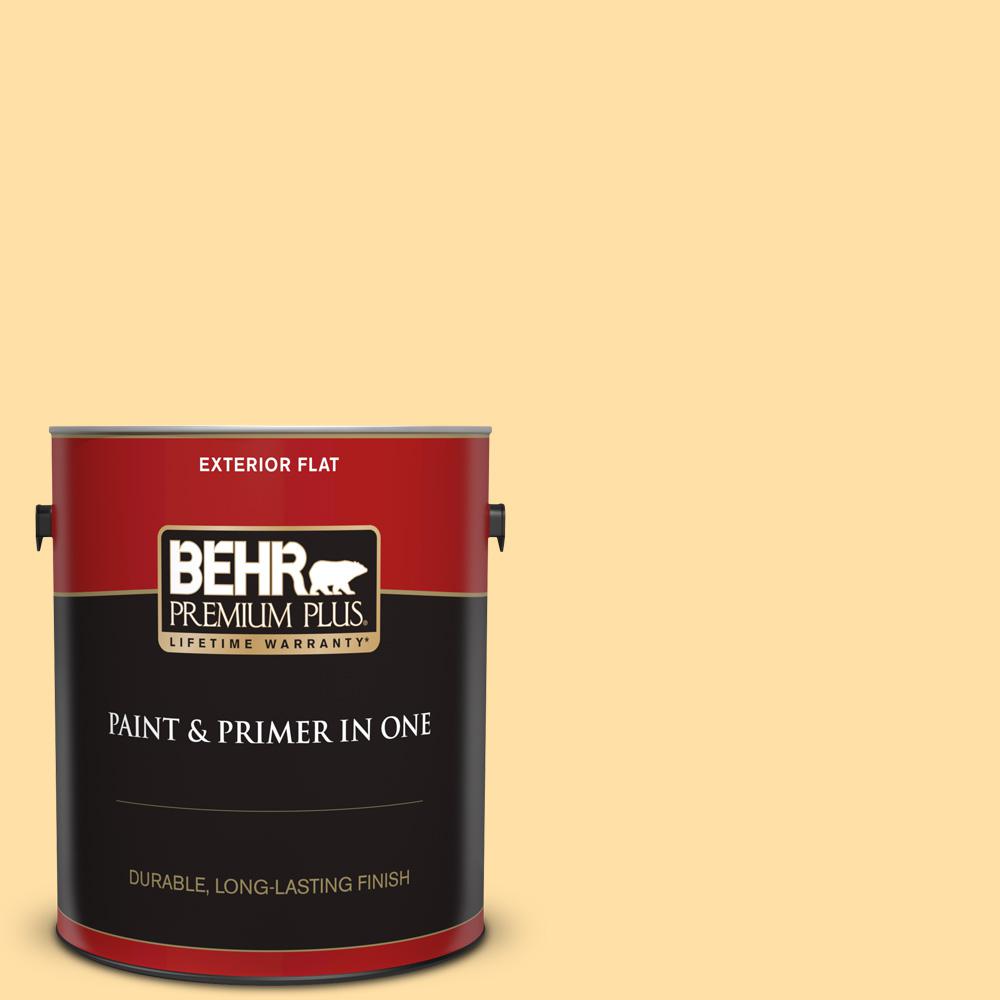 Behr Premium Plus 1 Gal 310a 3 Manila Tint Flat Exterior Paint And 310a 3 Manila Tint Flat Exterior Paint And