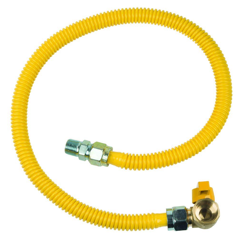 BrassCraft ProCoat 1/2 in. MIP x 3/4 in. FIP Angle Ball Valve x 36 in