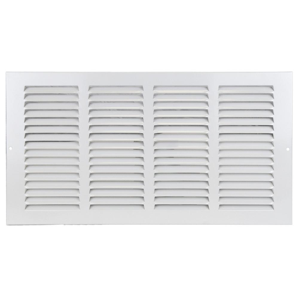 Venti Air 16 in. x 8 in. Return Air Steel Grille in White-HRG1608 - The ...