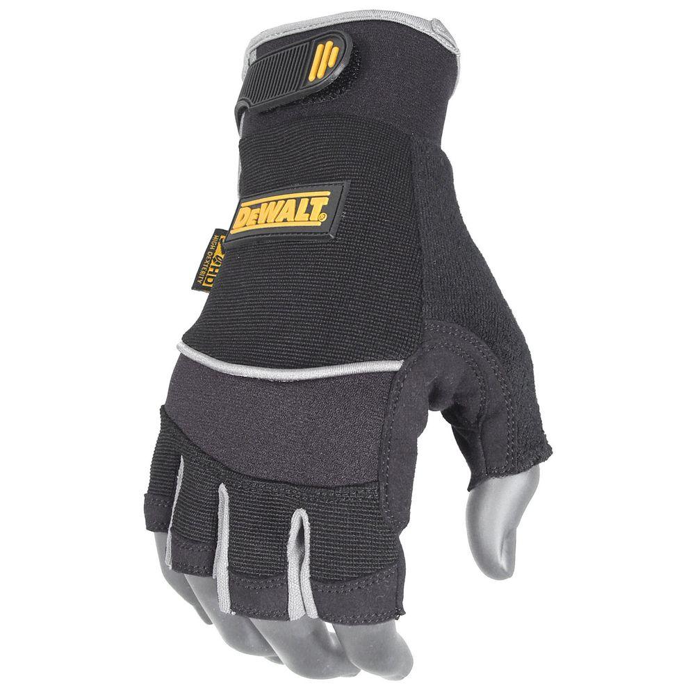 UPC 674326232638 product image for Work Gloves: DEWALT Safety Gloves Fingerless Synthetic Palm Performance Work Glo | upcitemdb.com