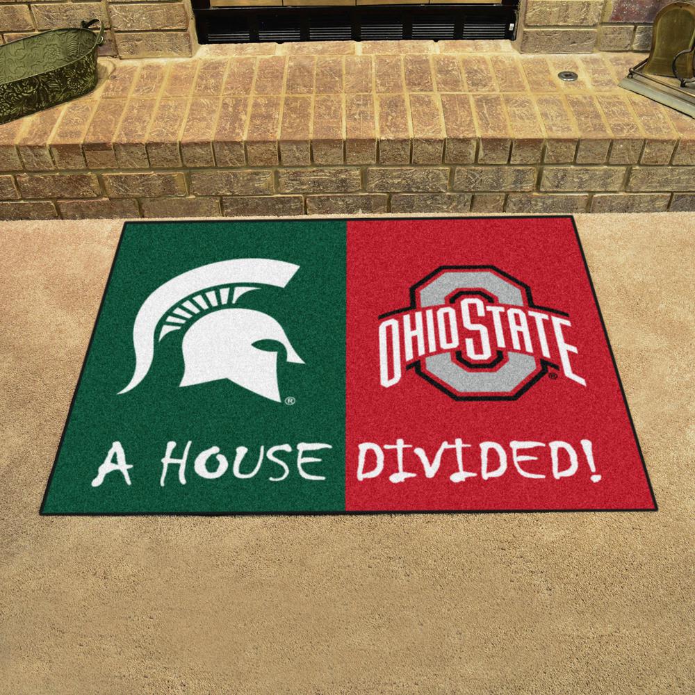 FANMATS NCAA House Divided Nylon Face House Divided Rug