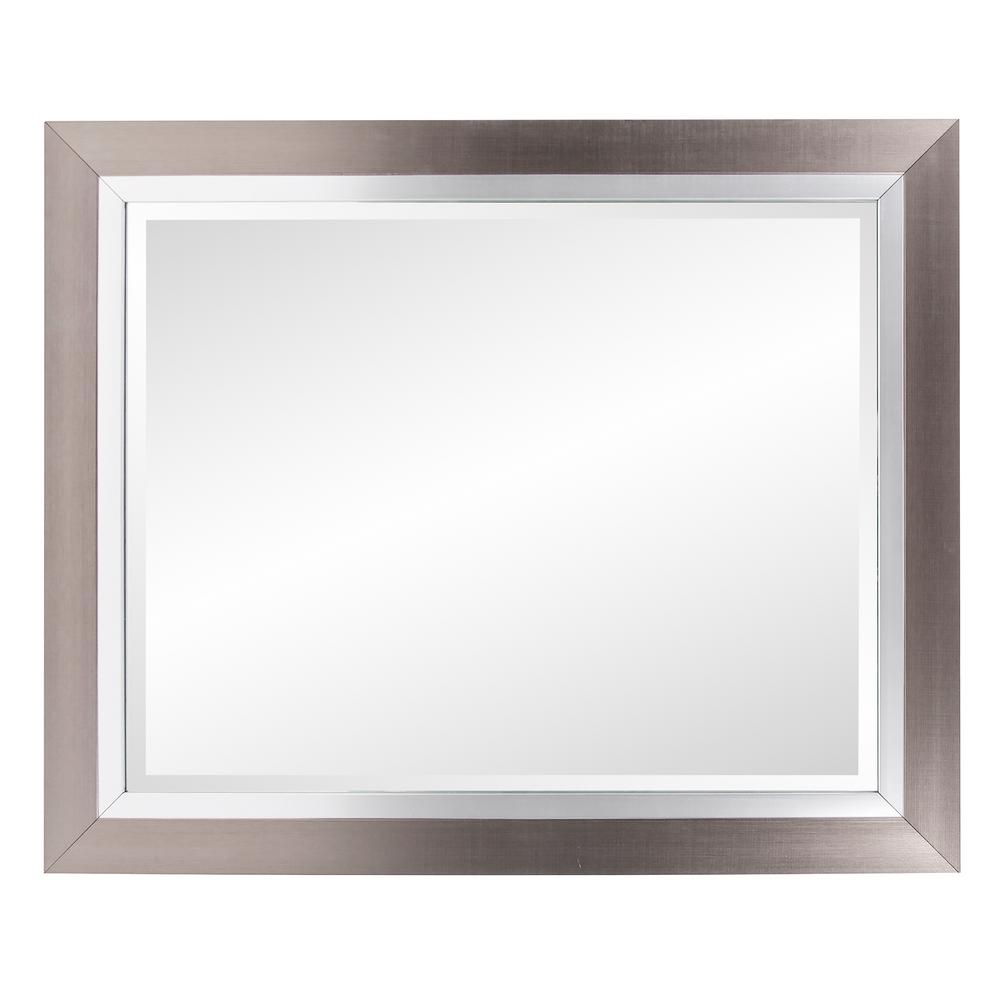 Chicago Brushed Silver Mirror 69043 The Home Depot