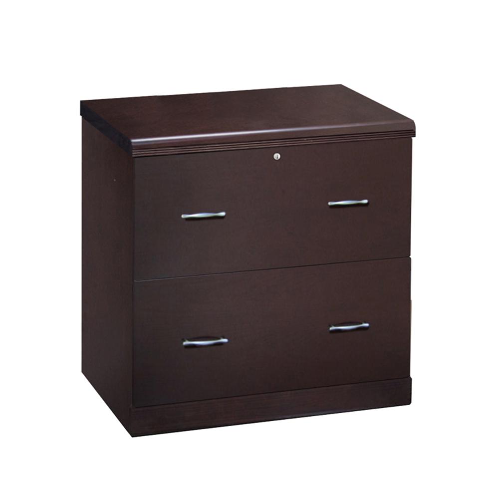 Lateral Brown Wood File Cabinets Home Office Furniture