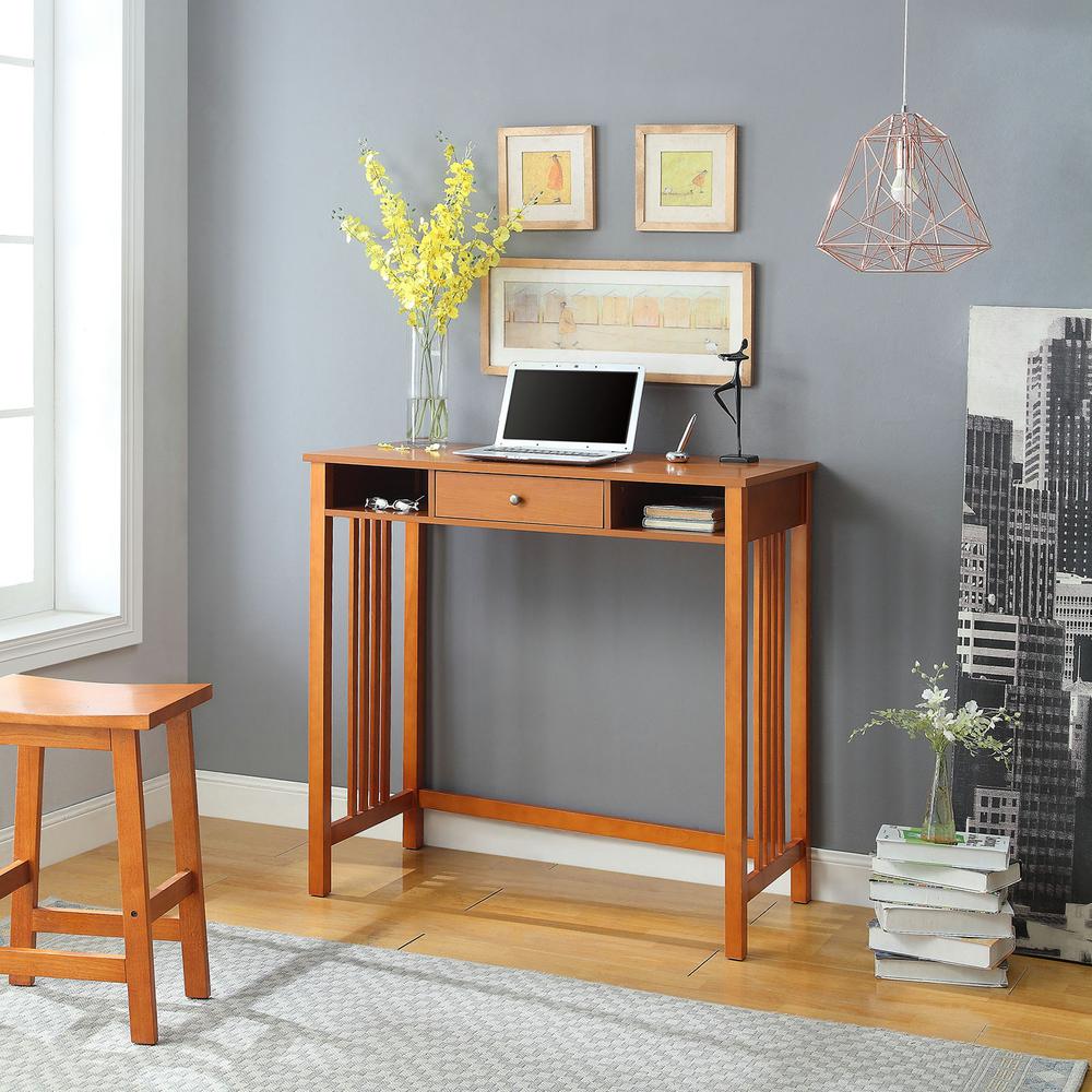 Usl Mission Oak Standing Desk Sk19253d Mo The Home Depot