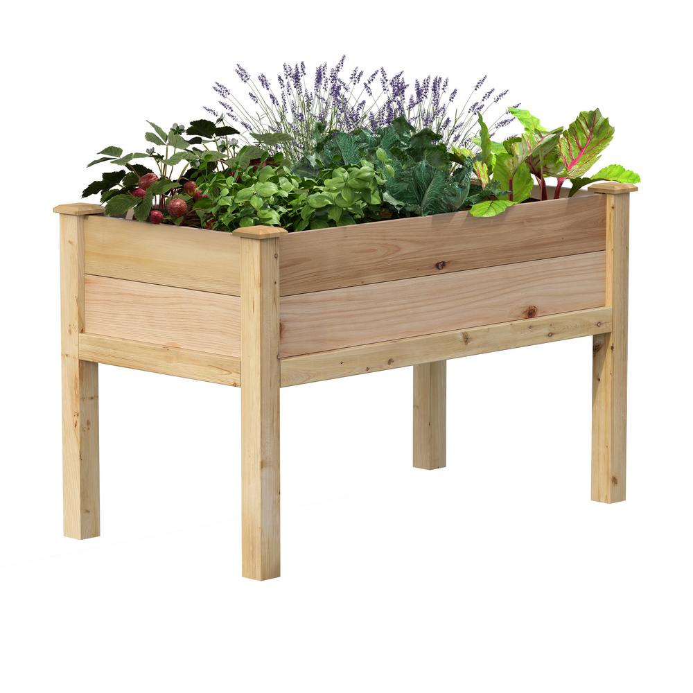 Greenes Fence 48 In L X 24 W 31 H Premium Cedar Elevated Garden Bed Rcev2448p The Home Depot - Home Depot Garden Bed Liner Greenes Fence 48 In L X 24 W 31 H Premium Cedar Elevated Garden Bed Rcev2448p The Home Depot - Home Depot Garden Bed Liner