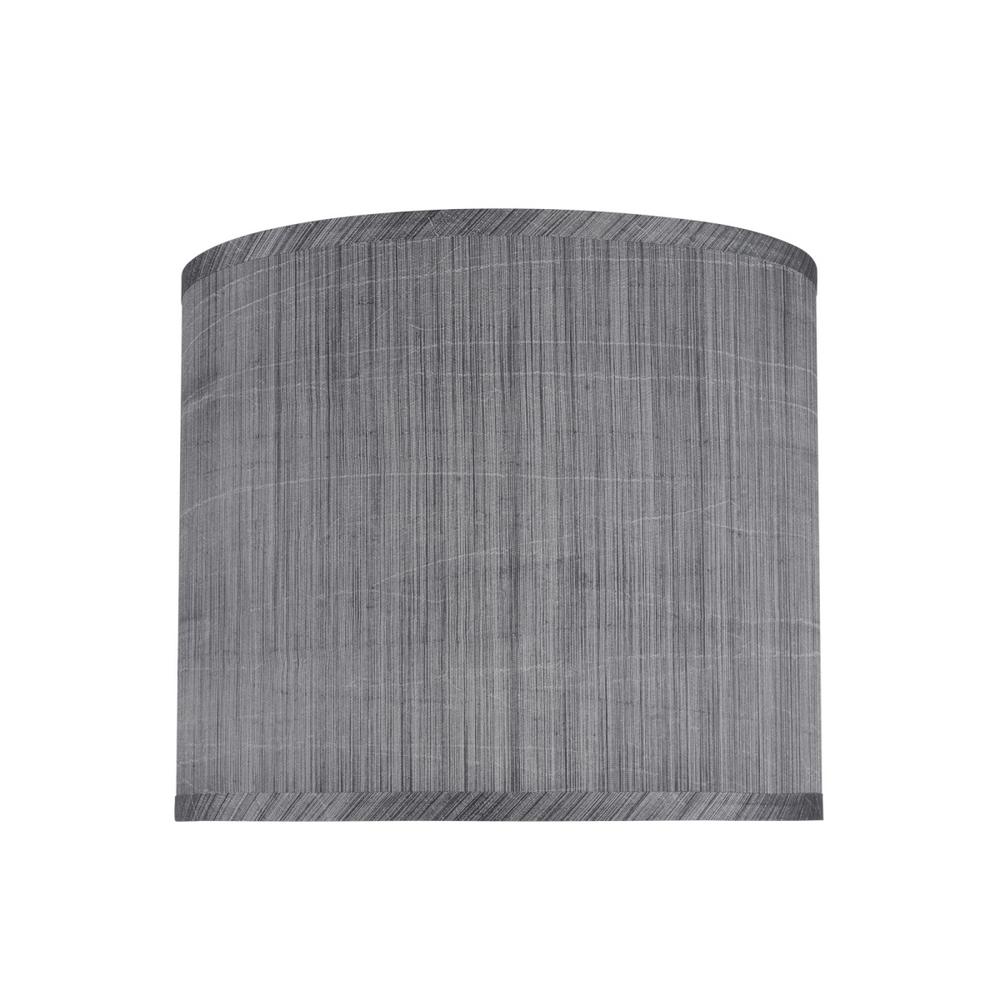 Gray Lamp Shades Lamps The Home Depot Grey And Black Striped Pattern Hardback Drum