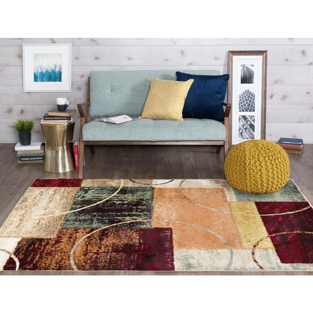 Tayse Rugs Deco Multi 8 Ft X 10 Contemporary Area Rug Dco1004 8 Ft X 10 Contemporary Area Rug