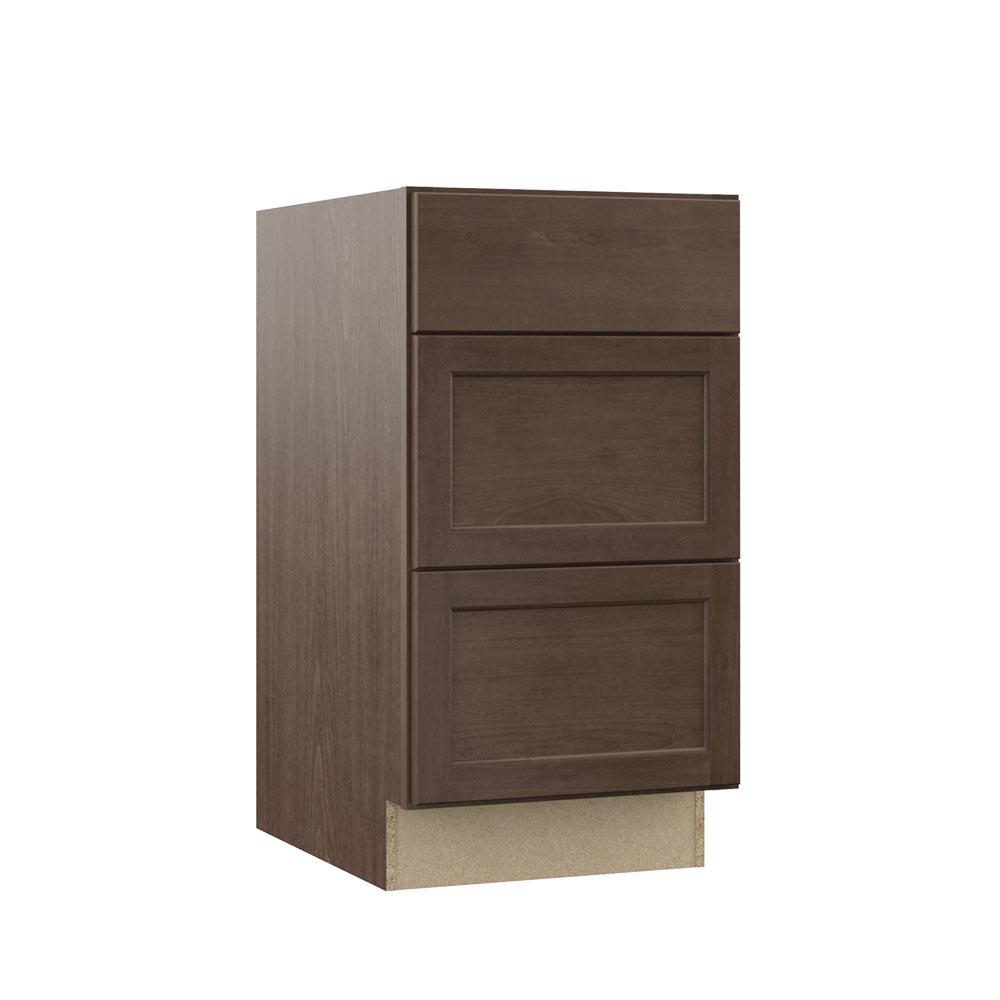 Hampton Bay Shaker Assembled 18x34.5x24 in. Drawer Base Kitchen