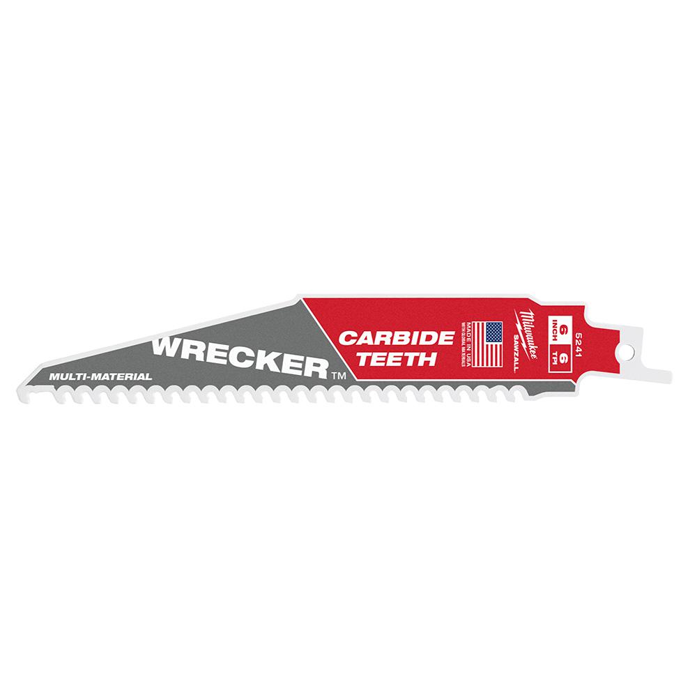 Milwaukee 6 in. 6 TPI WRECKER Carbide Teeth MultiMaterial Cutting