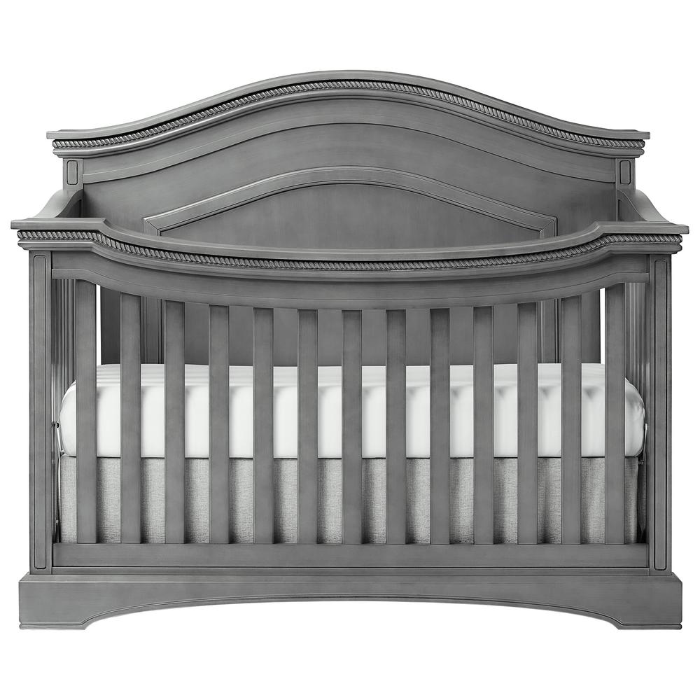 grey wood crib