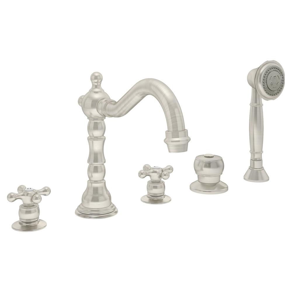 Symmons Carrington 2 Handle Deck Mount Roman Tub Faucet With Hand