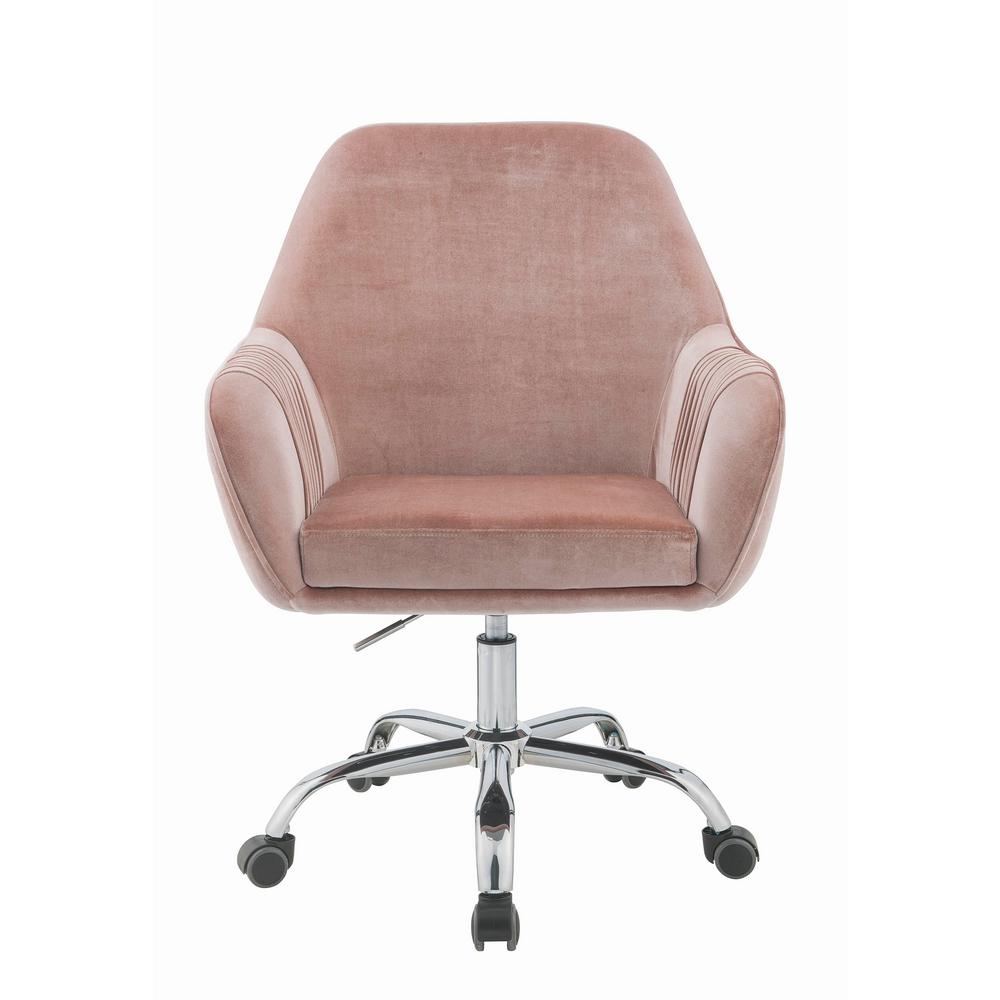Acme Furniture Eimet Dusky Rose Velvet Office Chair 92504 The Home