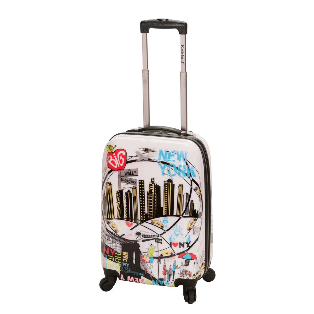 Rockland 20 in. Polycarbonate Upright with Spinner Wheels, White was $160.0 now $56.0 (65.0% off)