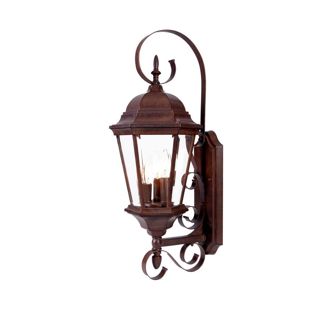 Acclaim Lighting New Orleans Collection 3Light Burled Walnut Outdoor