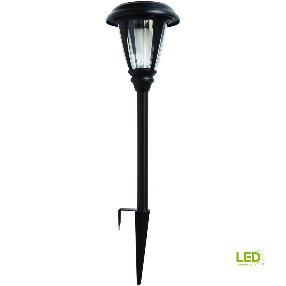 Hampton Bay Walkway Path Lights Landscape Lighting The Home Solar Black Outdoor Integrated Led