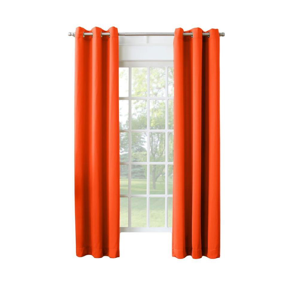 Sun Zero Semi Opaque Tovi Tangerine Room Darkening Curtain Panel