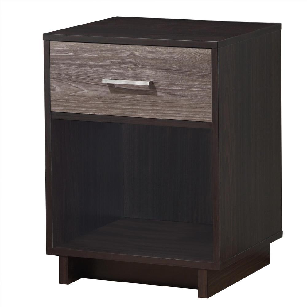 Ameriwood Home Smithfield Espresso/Rustic Medium Oak ...