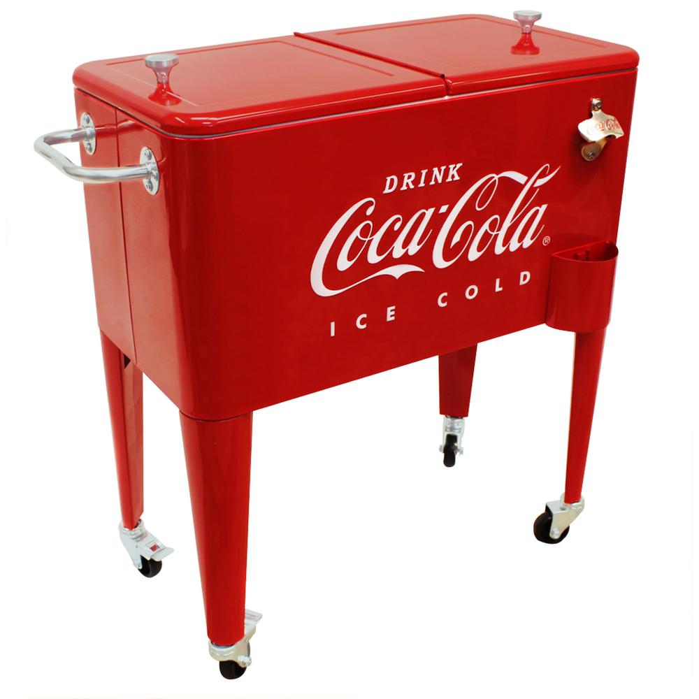 olympia coca cola 65qt hard cooler