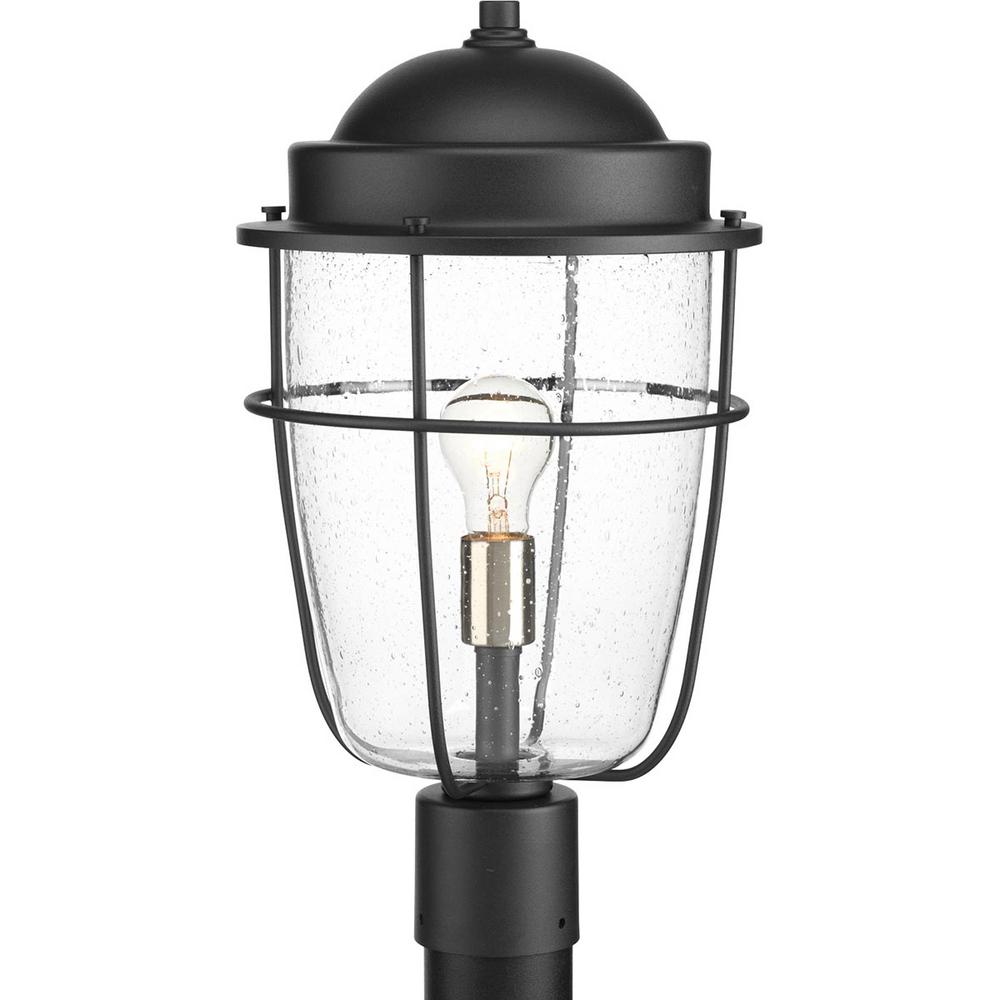 Holcombe Collection 1 Light Outdoor Black Post Lamp