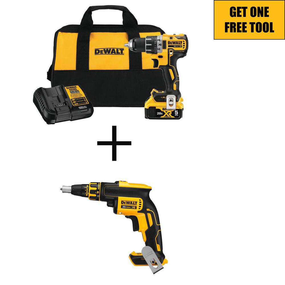 DEWALT 20Volt MAX XR Cordless Brushless 1/2 in. Drill/Driver Kit with