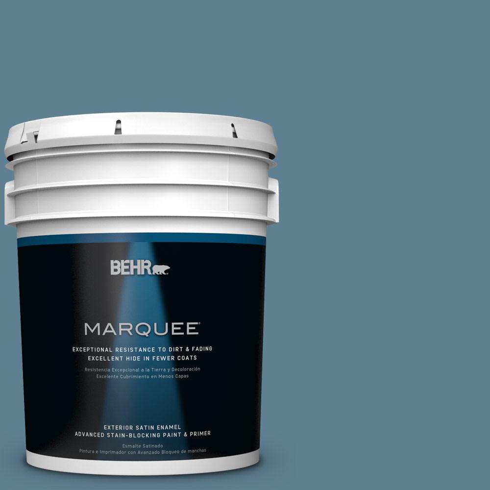 BEHR MARQUEE 5-gal. #BXC-36 Aegean Blue Satin Enamel Exterior Paint