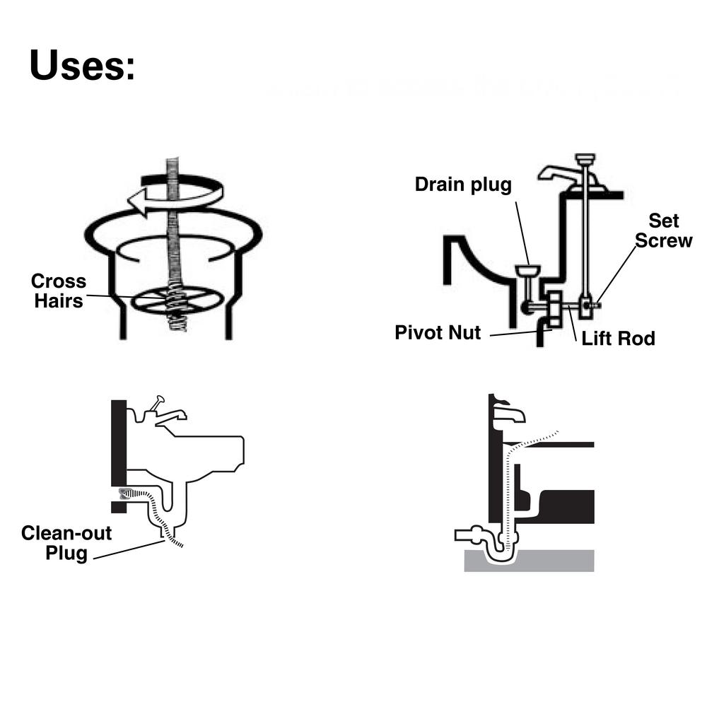 Drain Snake Cleaning Cable Replacement 1/4" x 30 ft. for Ridgid K30