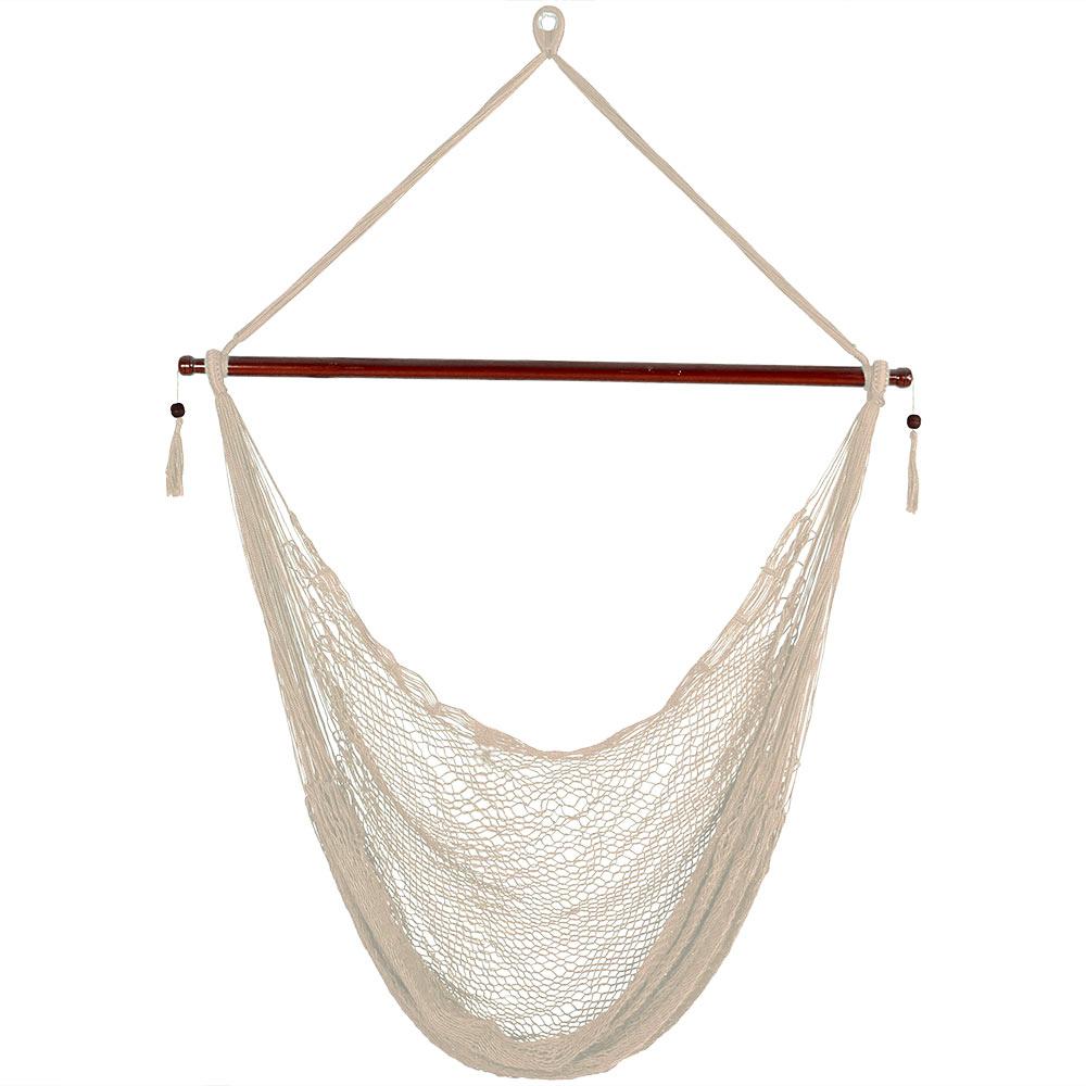 Sunnydaze Decor Hanging Cabo 6 Ft X Large Hammock Chair In Cream