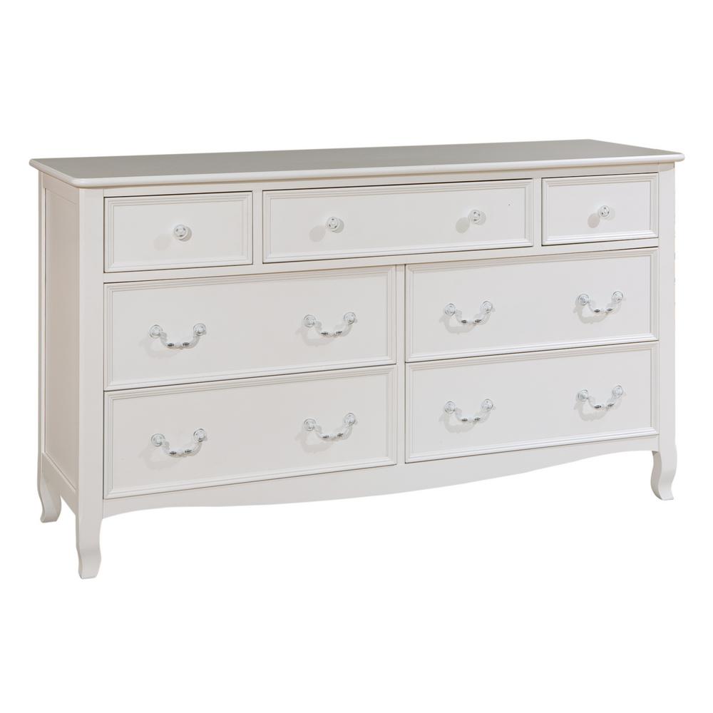 Emma 7 Drawer White Dresser 8320500 The Home Depot