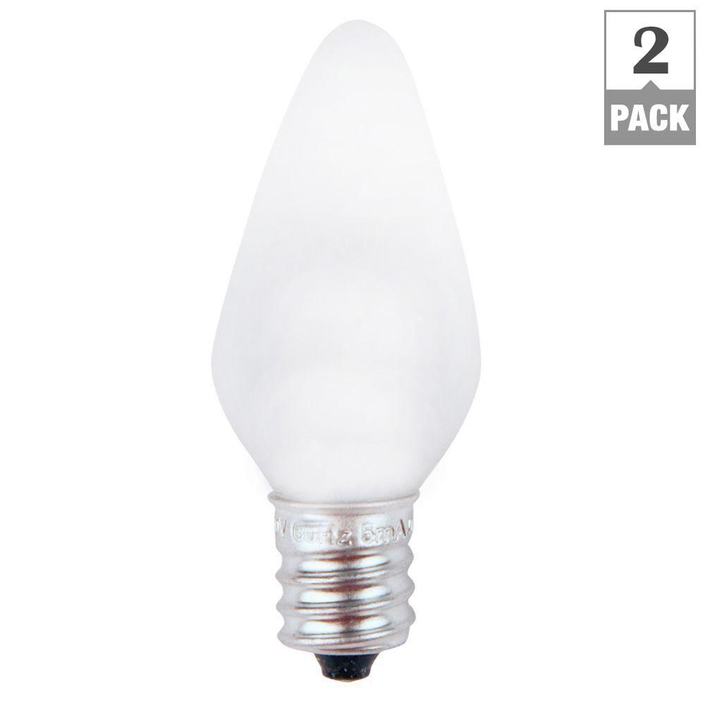 meridian 7w equivalent bright white c7 non dimmable led replacement light bulb 2 pack 13177 meridian 7w equivalent bright white c7 non dimmable led replacement light bulb 2 pack 13177