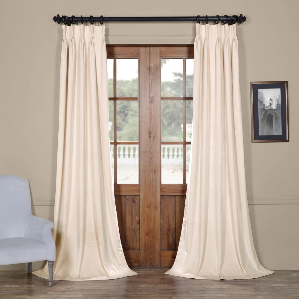 Exclusive Fabrics Furnishings Blackout Signature Ivory Pleated
