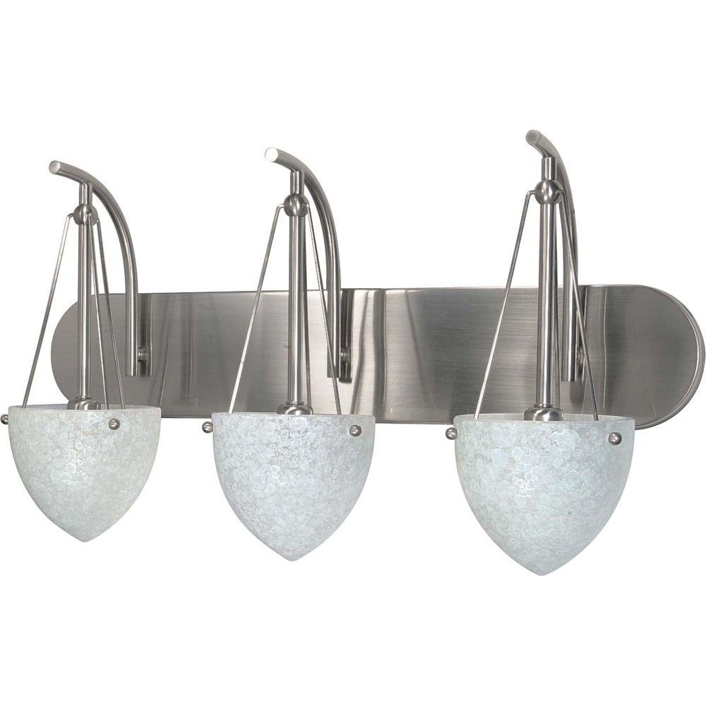 Glomar Elsa 3 Light Brushed Nickel Bath Vanity Light HD 136 The Home   Other Glomar Vanity Lighting Hd 136 64 1000 