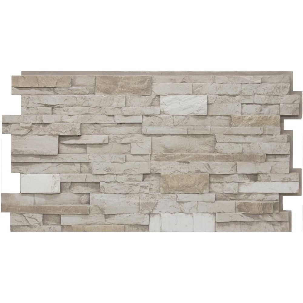 24 In X 48 In Stacked Stone 45 Almond Taupe Stone Veneer Panel