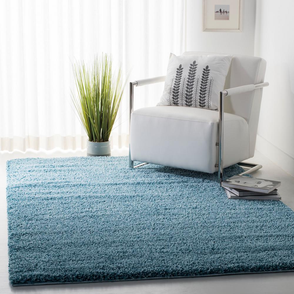 Safavieh California Shag Turquoise 9 Ft X 12 Ft Area Rug Sg151 5858 9 The Home Depot