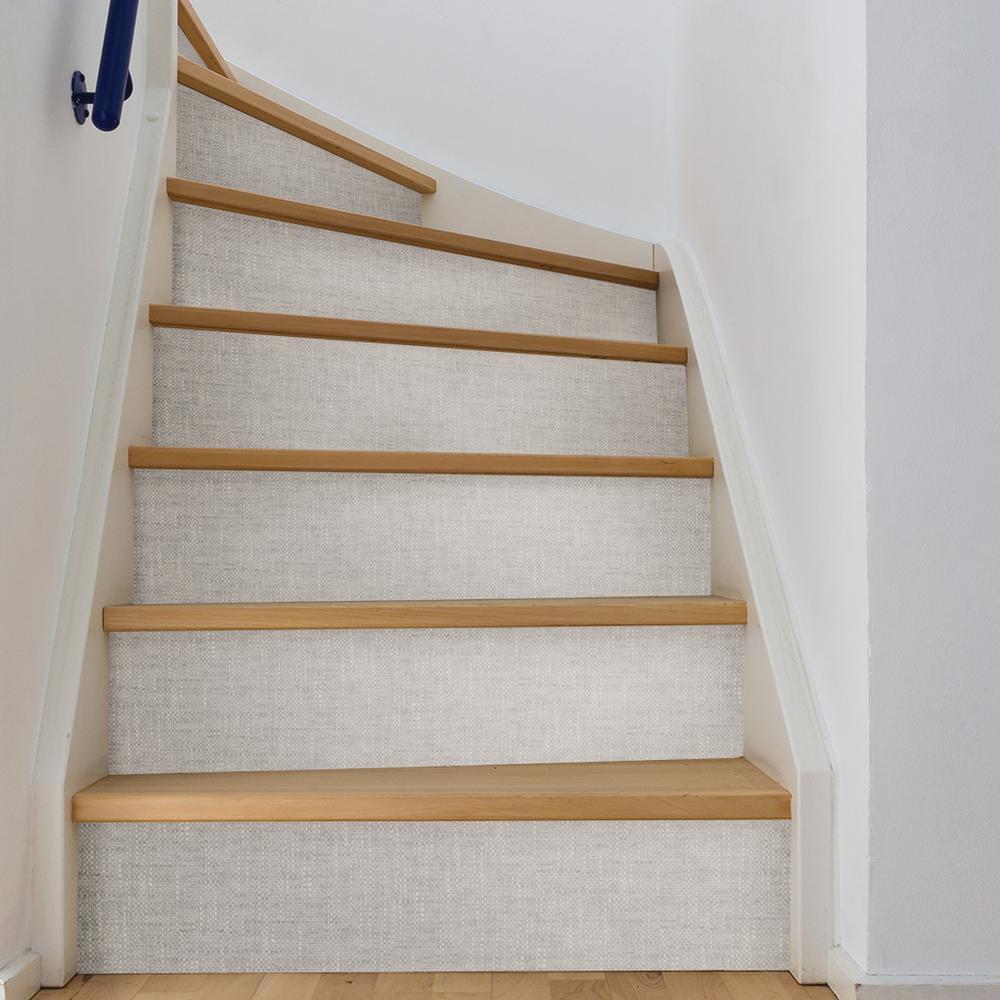 NuWallpaper Poplin Texture Grey Peel and Stick Wallpaper NU2873 The