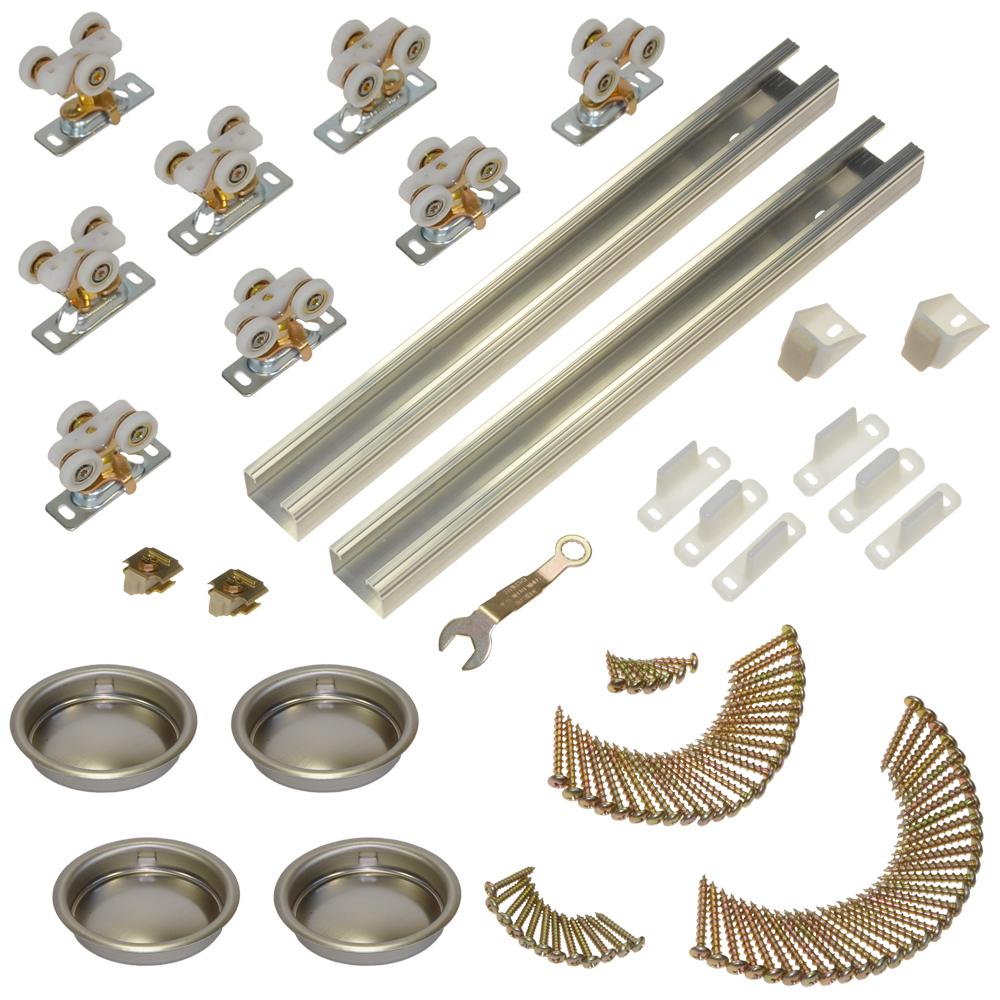 Johnson Hardware 111SD Series 96 in. Track and Hardware Set for 4Door