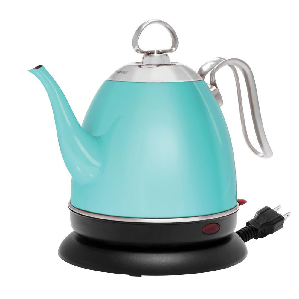 turquoise electric kettle