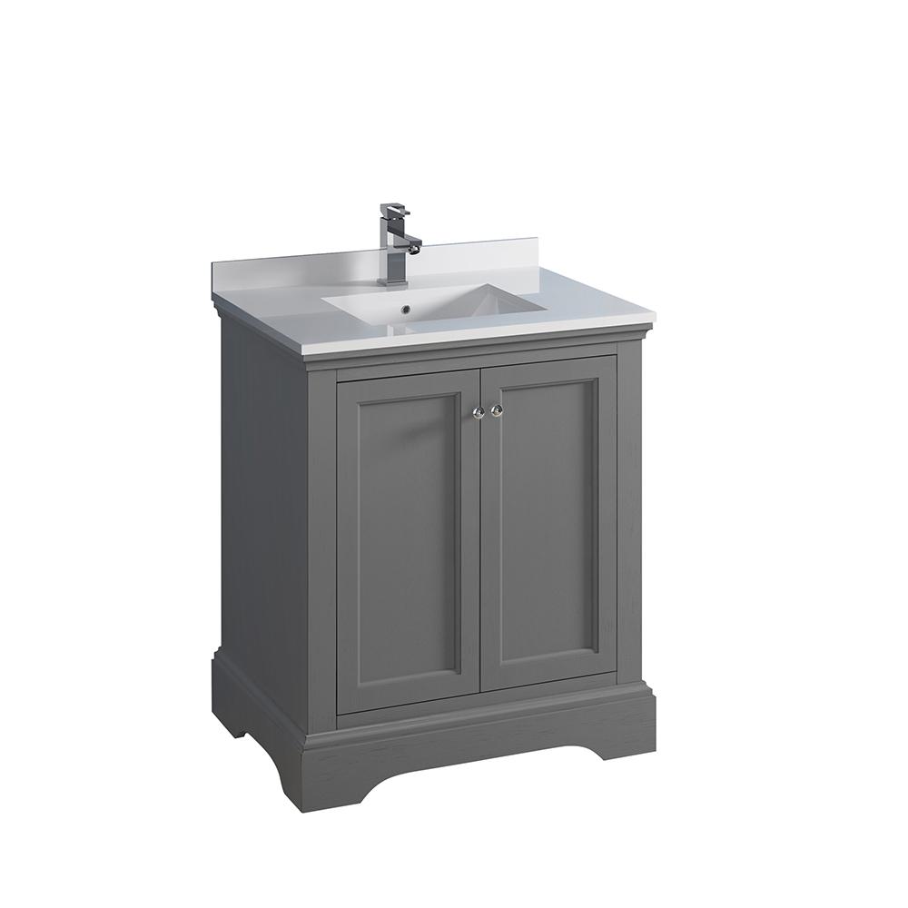Cottage Bathroom Vanities Bath The Home Depot W Traditional Bathroom Vanity In Gray Textured Quartz