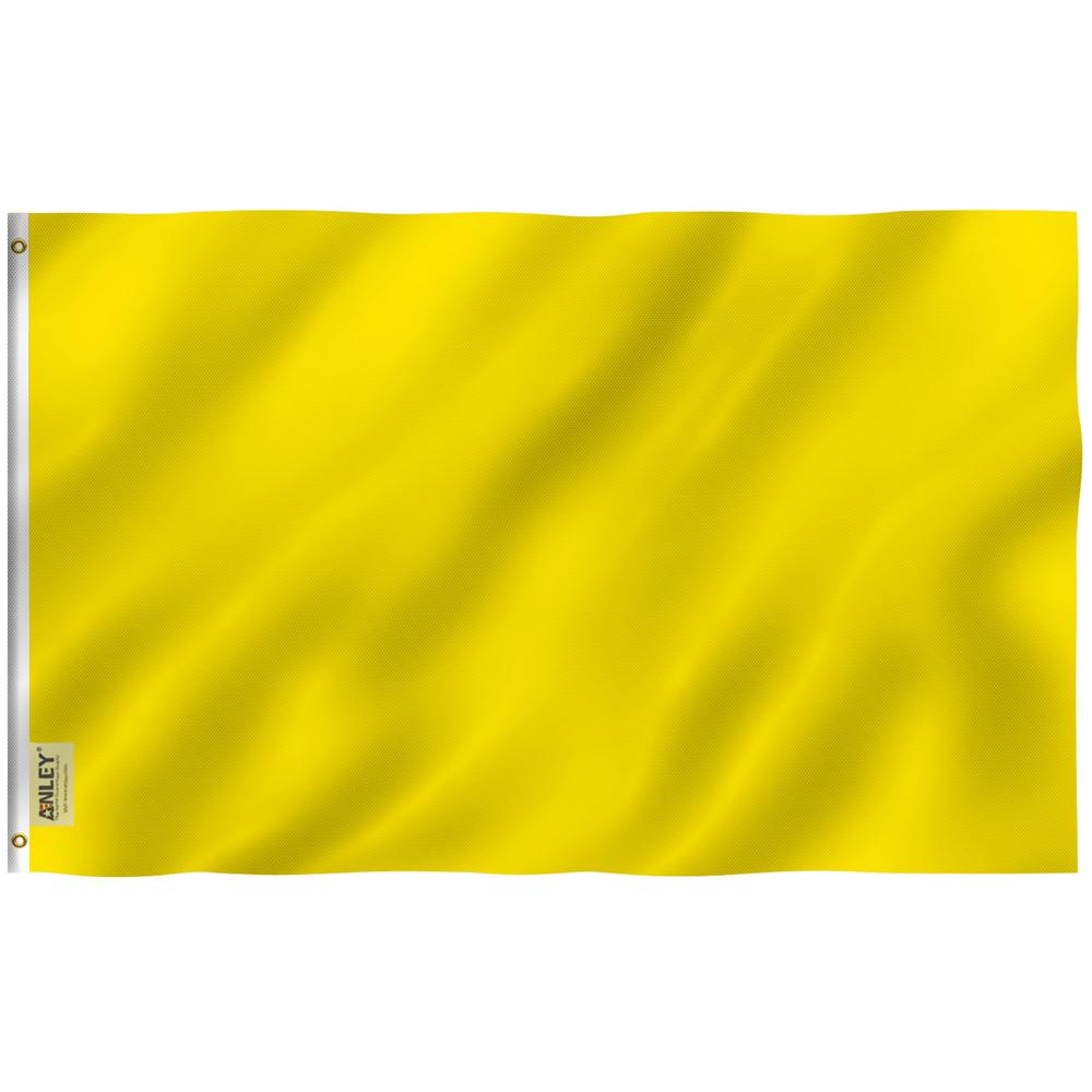 Anley Fly Breeze 3 Ft X 5 Ft Polyester Solid Yesllow Flag 2