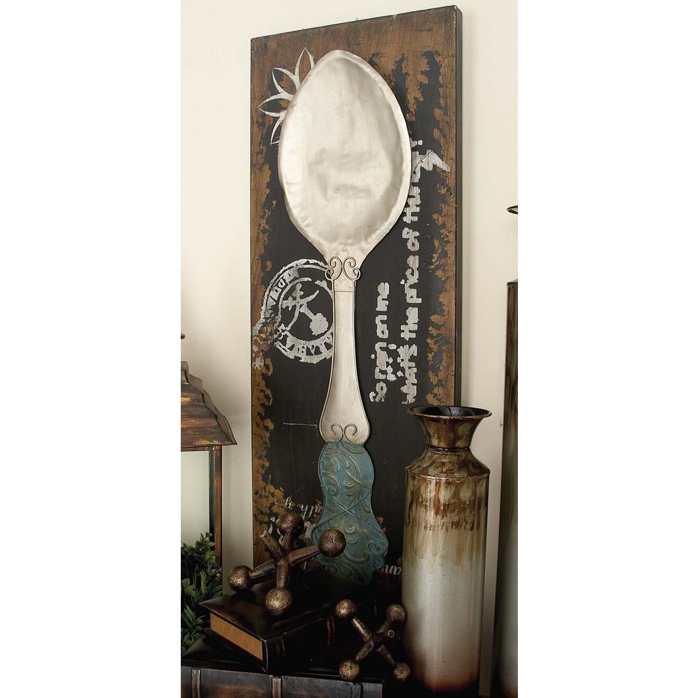 Litton Lane Jaxon 48 in. H x 16 in. W Wood Wall Plaque (Set of 3)14318 The Home Depot