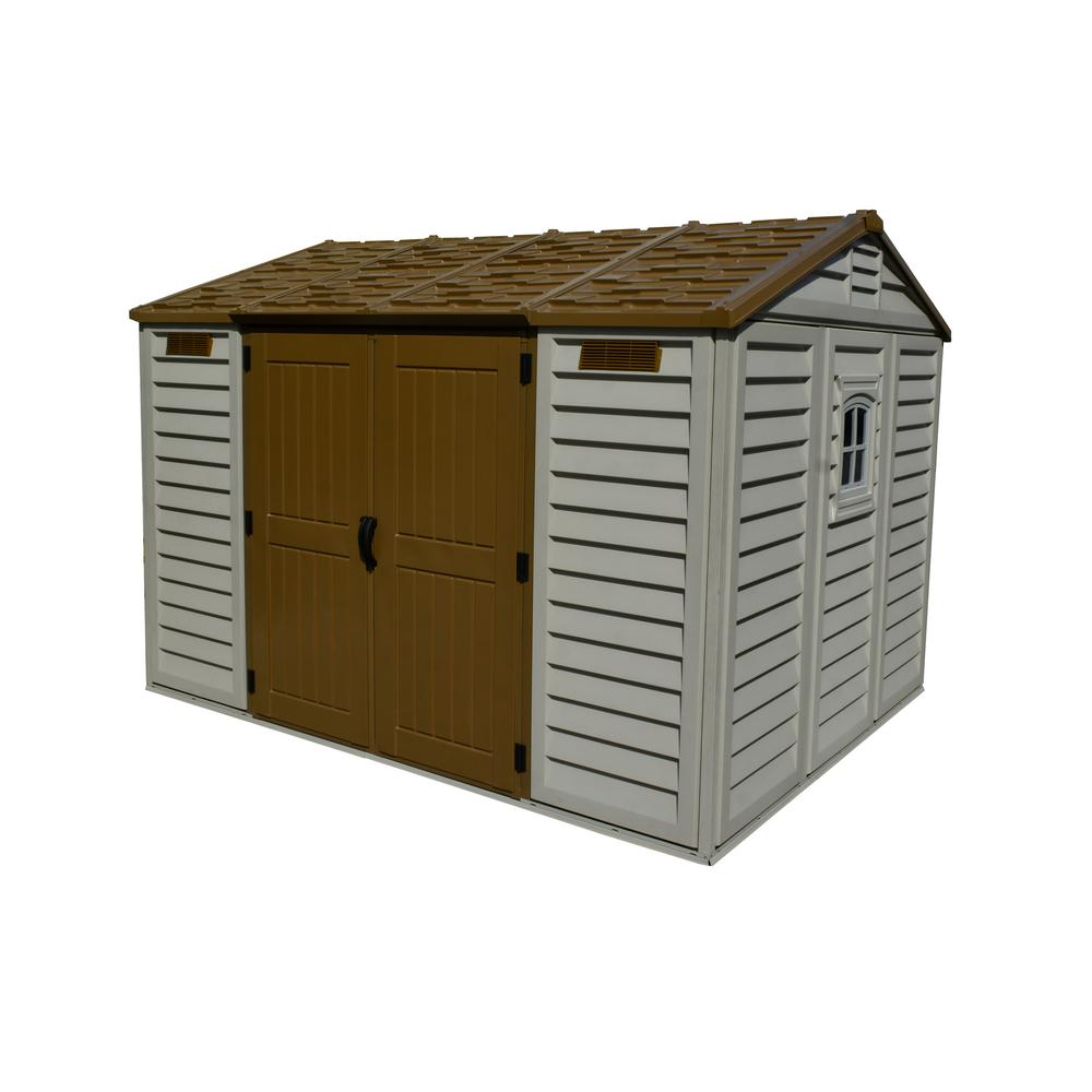 Duramax Building Products Apex 10.5 ft. x 8 ft. Vinyl Shed ...