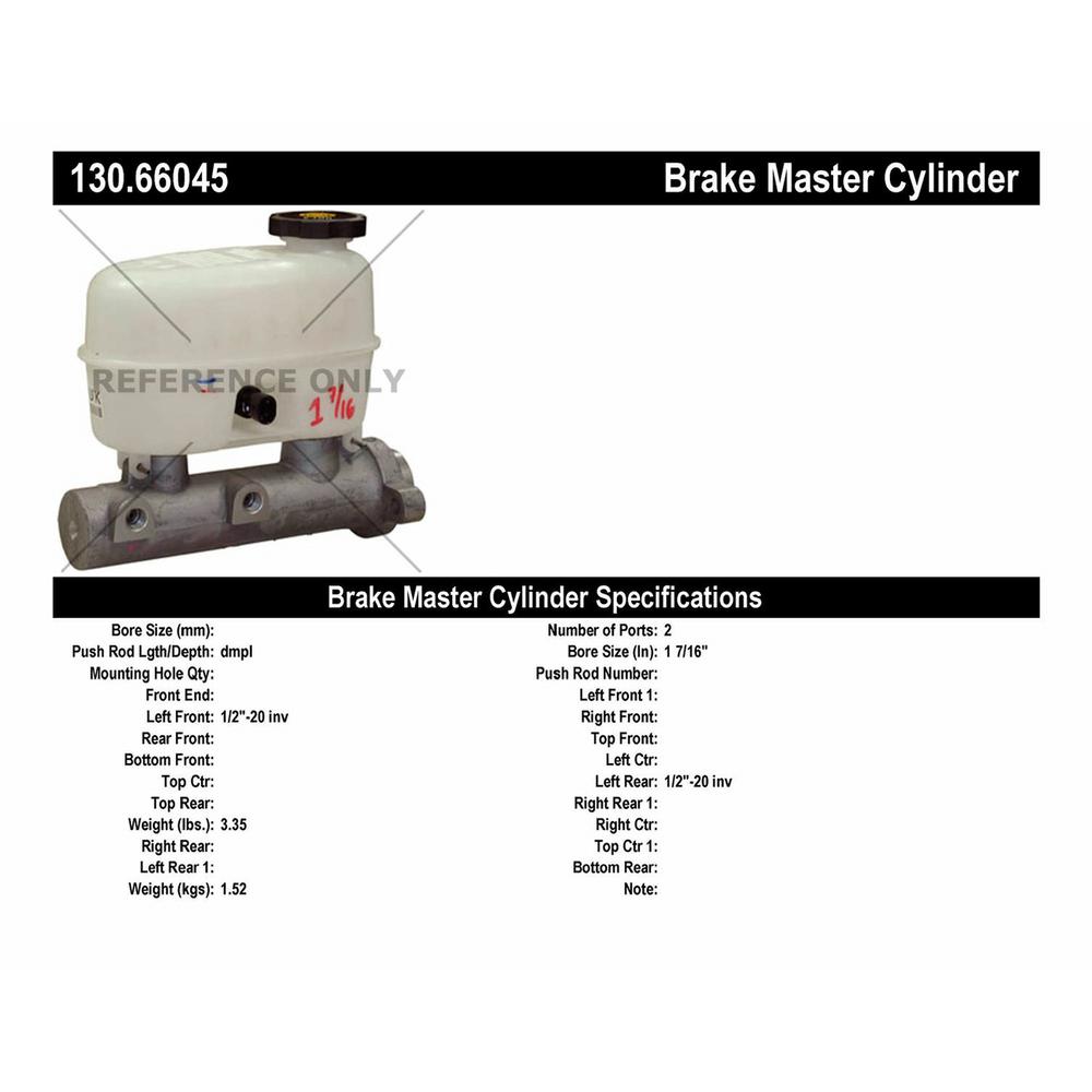 Centric Parts 130.44605 Brake Master Cylinder