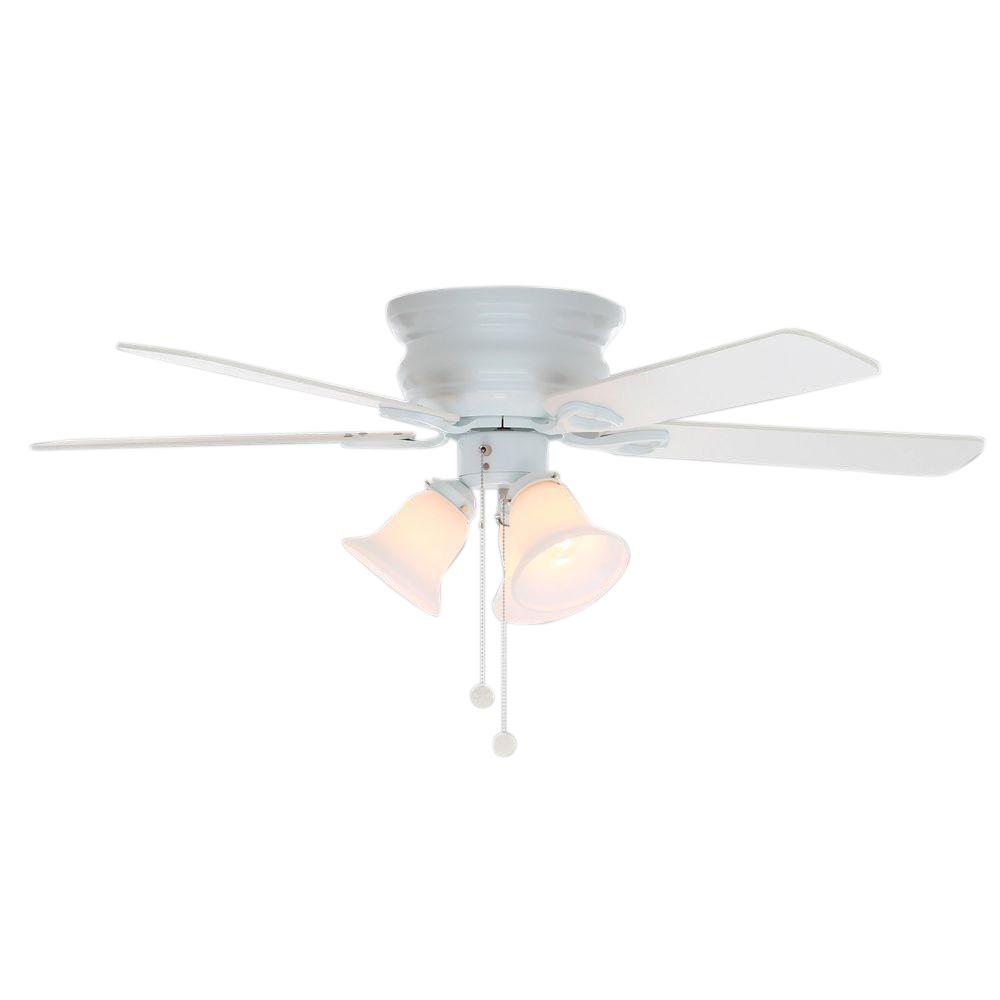 Clarkston 44 In Indoor White Ceiling Fan With Light Kit Cf544h