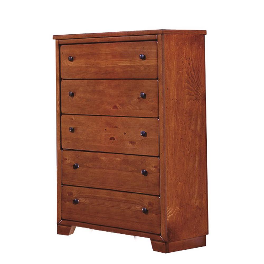 Progressive Furniture Diego 5 Drawer Cinnamon Pine Chest 61652 14 The Home Depot