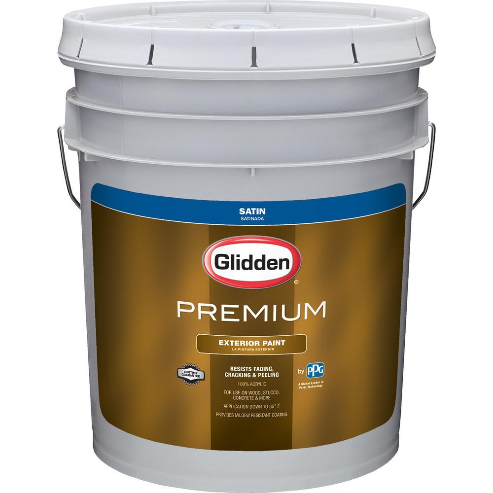 Glidden Premium 5 gal. Satin Latex Exterior PaintGL691305 The Home