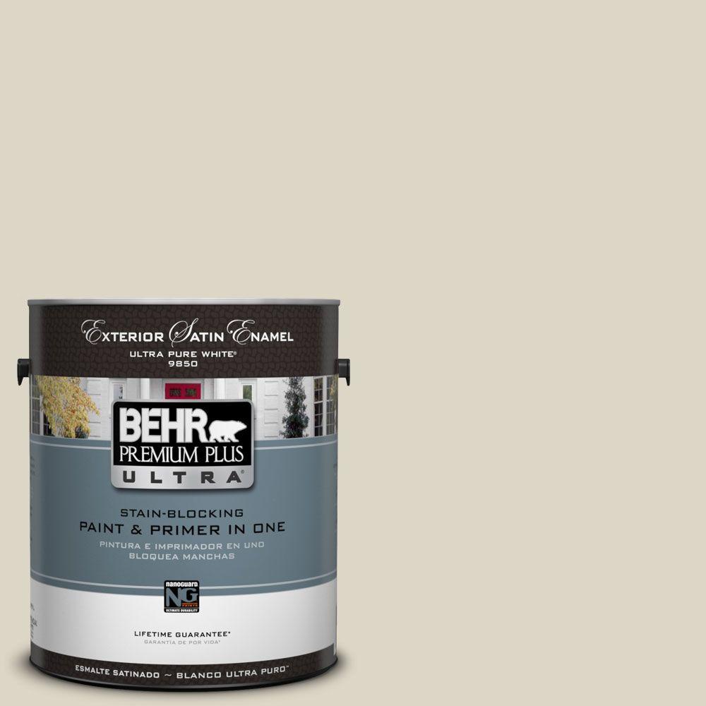 BEHR Premium Plus Ultra 1Gal. UL19015 Stonewashed Satin Enamel